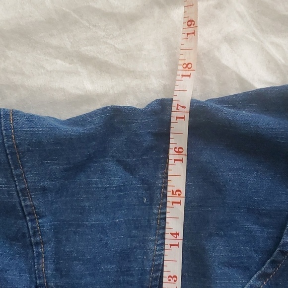 Venus Denim Overall Dress Full Zip  Front Size Small - Picture 9 of 11